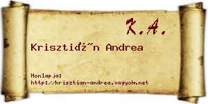 Krisztián Andrea névjegykártya
