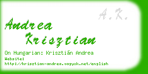 andrea krisztian business card