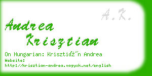 andrea krisztian business card